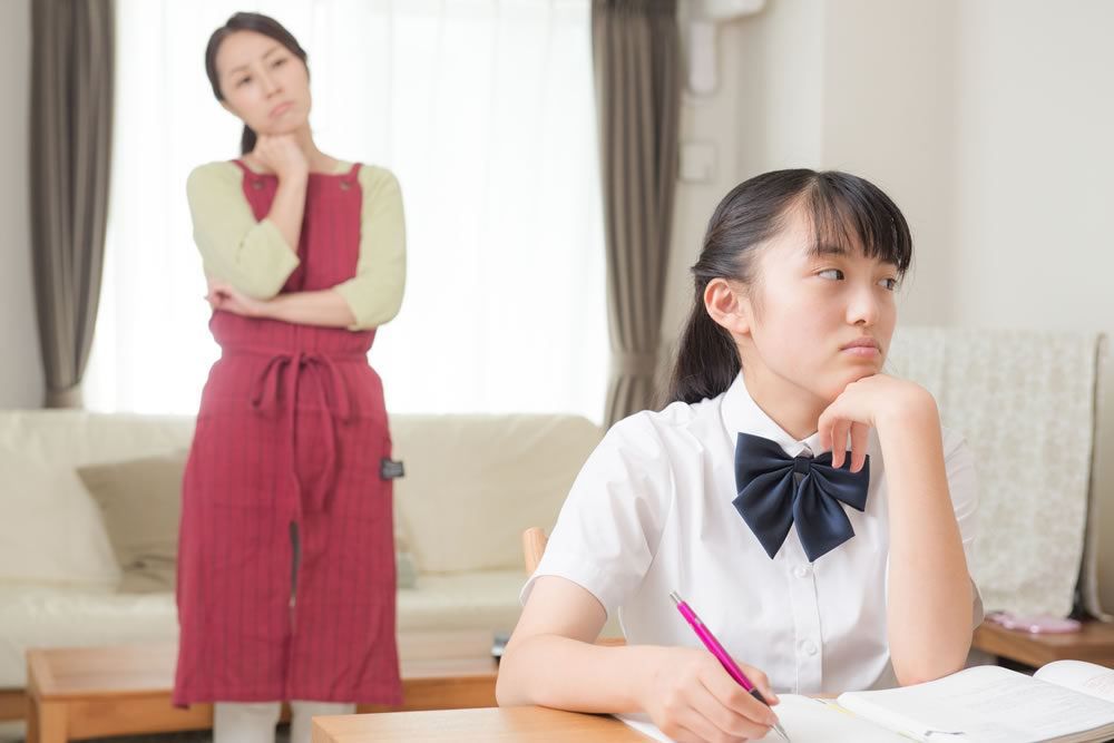 勉強のやる気が出ていない中学生
