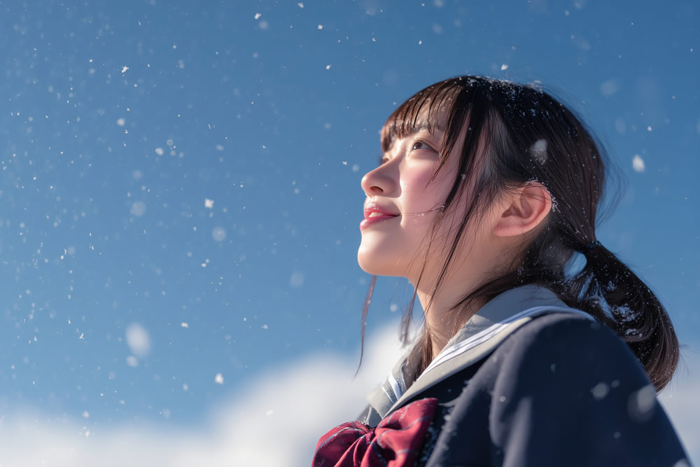 塾の冬期講習で成績を上げようとしている生徒の写真